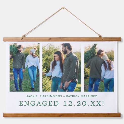 Engagement Keepsake Gift 3 Photo Hanging Tapestry