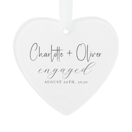 Engagement Keepsake Heart Ornament
