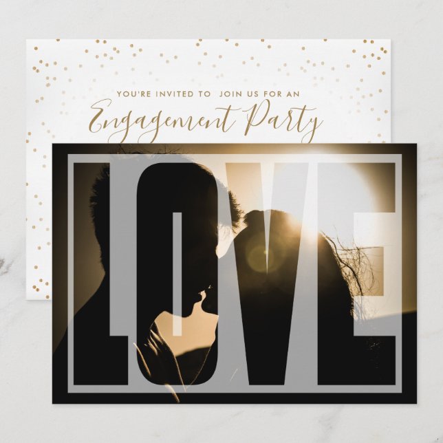 Engagement Love Party Invitation (Front/Back)