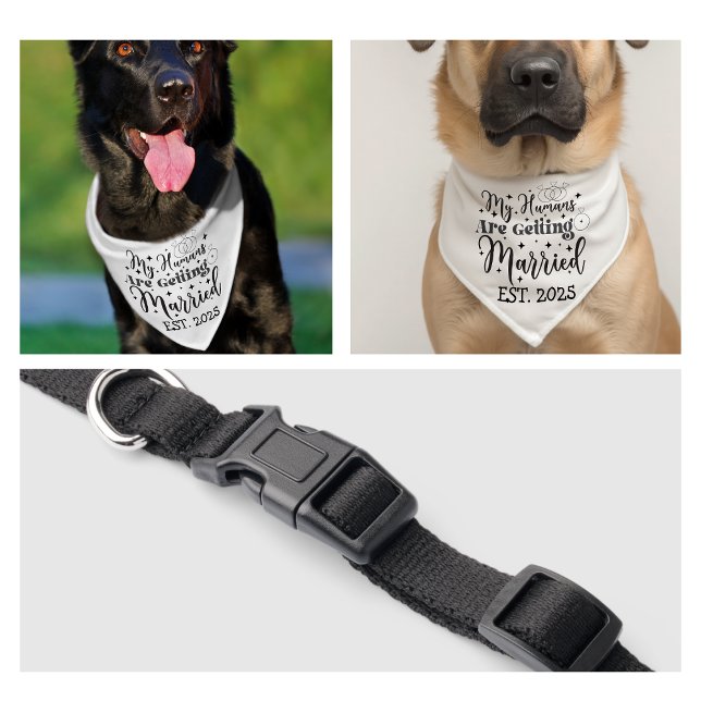 Engagement My Humans Are Getting Married Wedding Pet Bandana Collar (Engagement My Humans Are Getting Married Wedding Pet Bandana Collar)