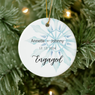 Engagement Ornament, Engaged Ornament, Bridal Ceramic Ornament