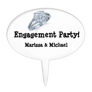 Engagement Party Cake Topper