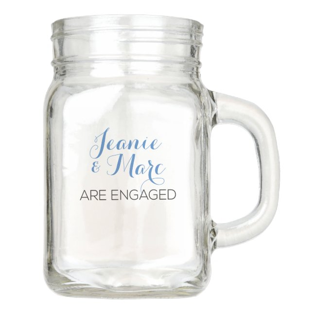 Engagement Party Centerpiece or Favors Mason Jar (Front)