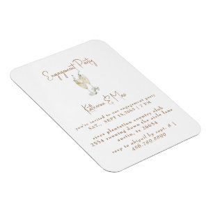 Engagement Party Champagne Toast Magnet