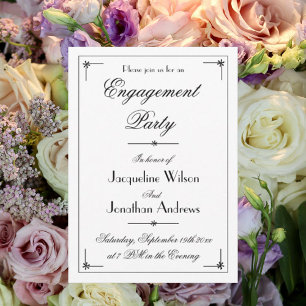 Engagement Party Chic Elegant Personalized Party Invitation