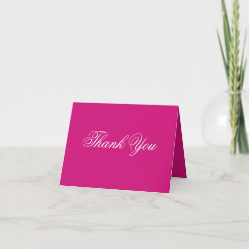 Engagement Party Classic Script Elegant Magenta  Thank You Card