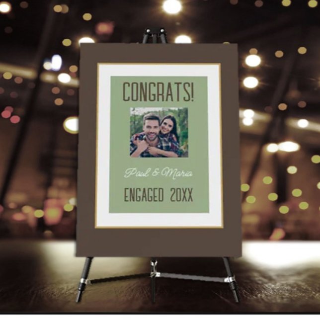 Engagement Party Congrats! Big Photo Foam Board (Creator Uploaded)