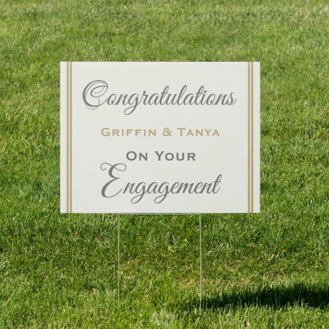 Engagement party Congrats custom Sign (Insitu)