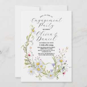 Engagement Party Couples Shower Wildflowers Spring Invitation