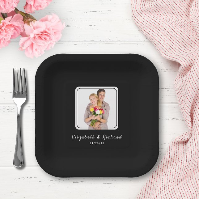 Engagement Party Custom Photo Paper Plates (Creator Uploaded)