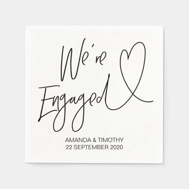 Engagement Party Decor Custom Engagement Napkins