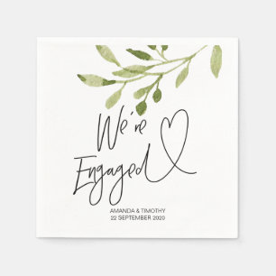 Engagement Party Decor Elegant Eucalyptus Napkins