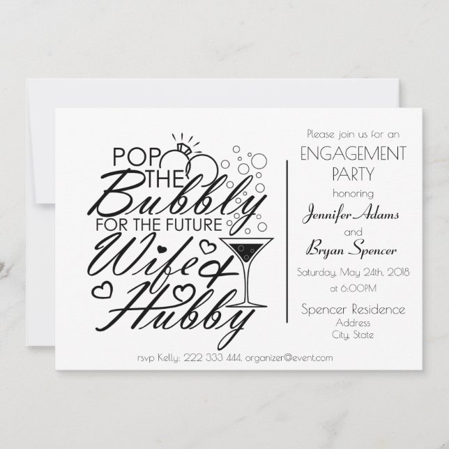 Engagement party design invitation (Front)
