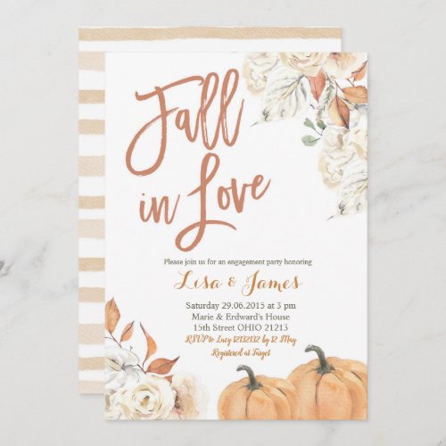 Engagement party Fall in Love engagement Invitation