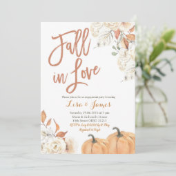 Engagement party Fall in Love engagement Invitation | Zazzle