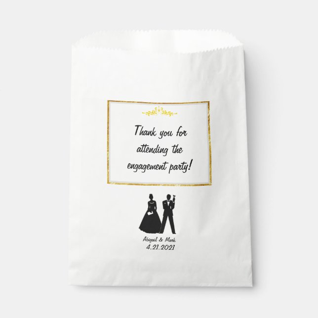 Engagement Party Favors Bag (Front)