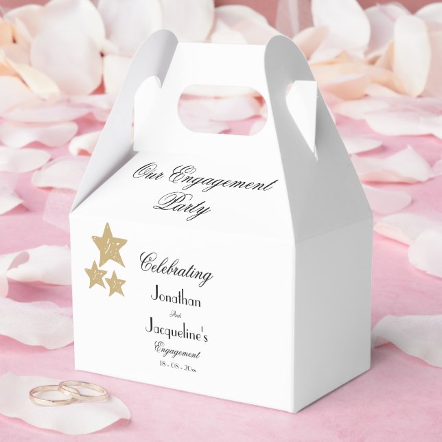 Engagement Party Gift Thank You Favor Chic Script  Boxes (Wedding)