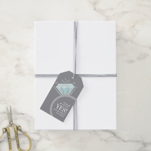 Engagement party graphic ring thank you gift tags