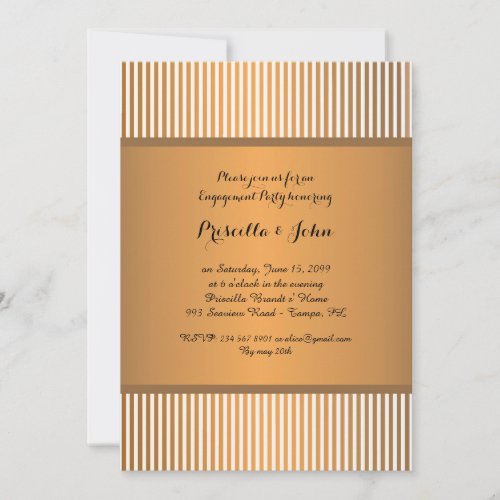 Engagement Party great Gatsby art_deco gold Invitation