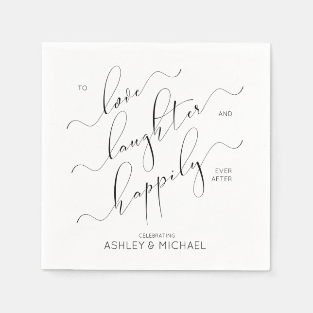 Engagement Party Happily Ever After Engagement Napkins (Front)