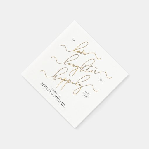 Engagement Party Happily Ever After Engagement Napkins | Zazzle