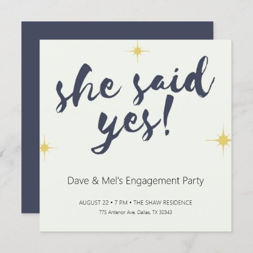 Engagement party invitation
