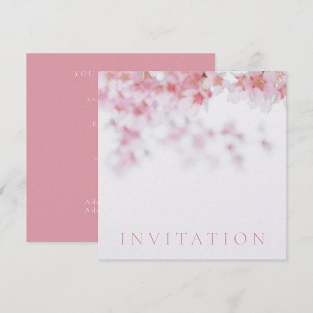 ENGAGEMENT PARTY INVITATION : CHERRY BLOSSOM  (Front/Back)