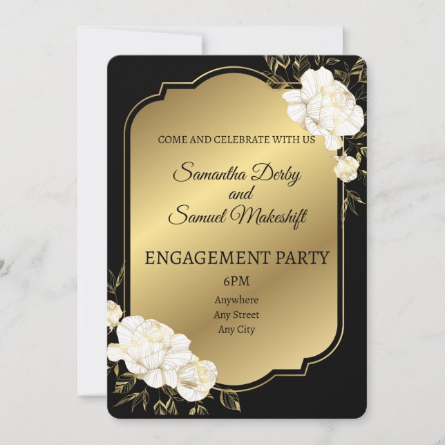 Engagement Party invitation. Editable Invitation (Front)