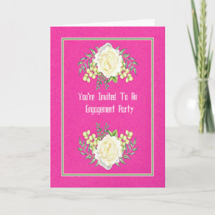 Engagement Party Invitation in Hot Pink