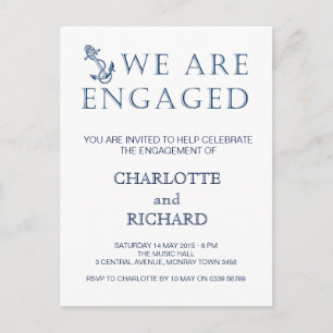 Engagement party invitation nautical theme