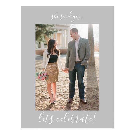 Engagement Party Invitation Photo Postcard