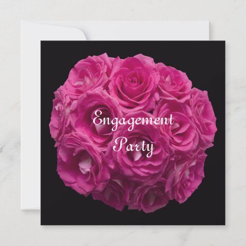 Engagement Party Invitation -- Pink Roses