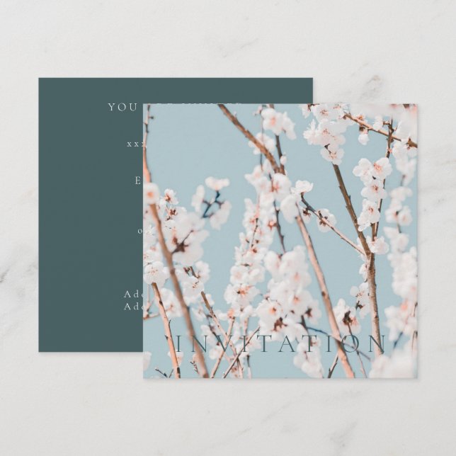 ENGAGEMENT PARTY INVITATION : PLUM BLOSSOM  (Front/Back)