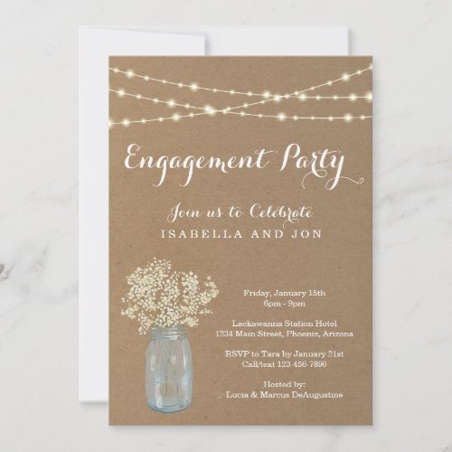 Engagement Party Invitation _ Rustic Kraft