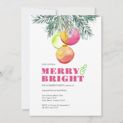 Engagement Party Invitations Christmas