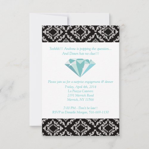 Engagement Party Invitations (Teal) - Danielle
