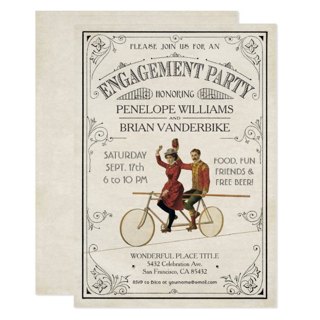 Engagement Party Invitations | Vintage Antique
