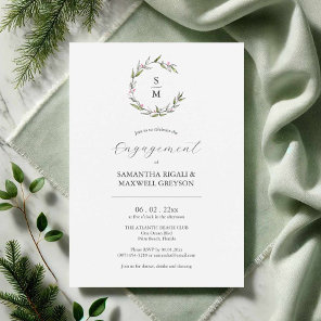 Engagement Party Invitations Winter Botanical