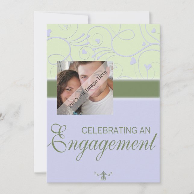 Engagement Party Invitations With Photo (Front)