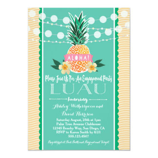 Engagement Party Luau Hawaiian Invitation