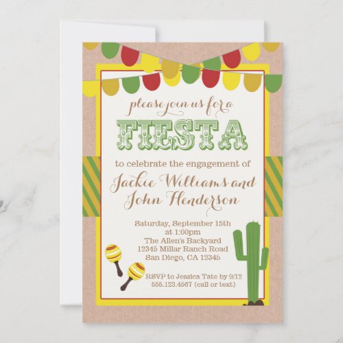 Engagement Party Mexican Fiesta Invitation