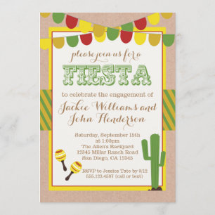 Engagement Party Mexican Fiesta Invitation