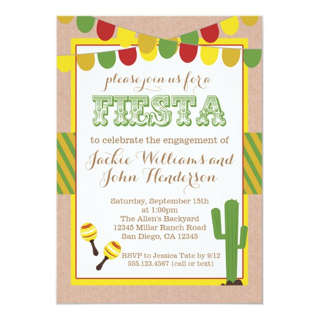 Engagement Party Mexican Fiesta Invitation