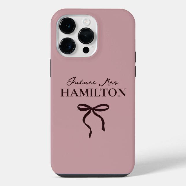 Engagement Party | Modern Script Bride To Be Name Iphone Case (Back)