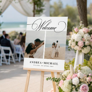 Engagement Party or Wedding 2 Photo Welcome Sign