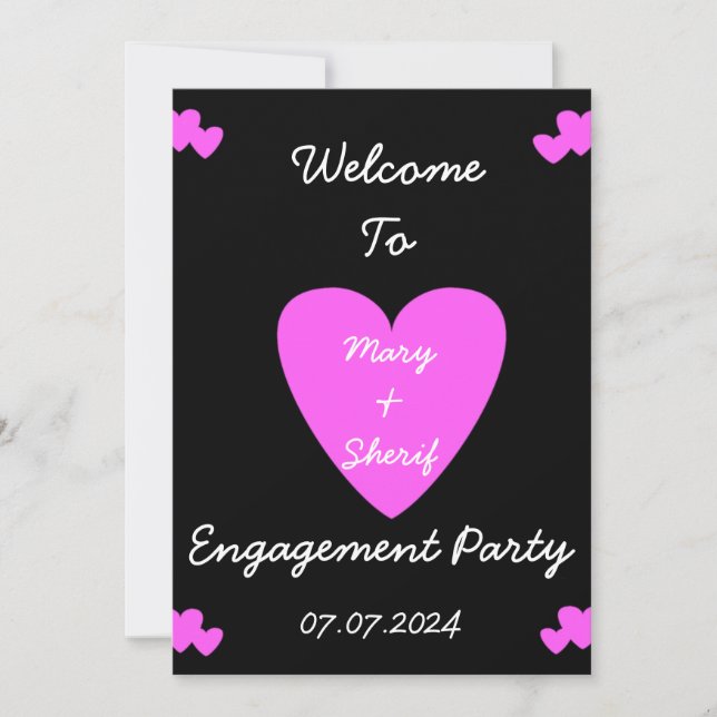 Engagement party or wedding party Invitation. Invitation (Front)