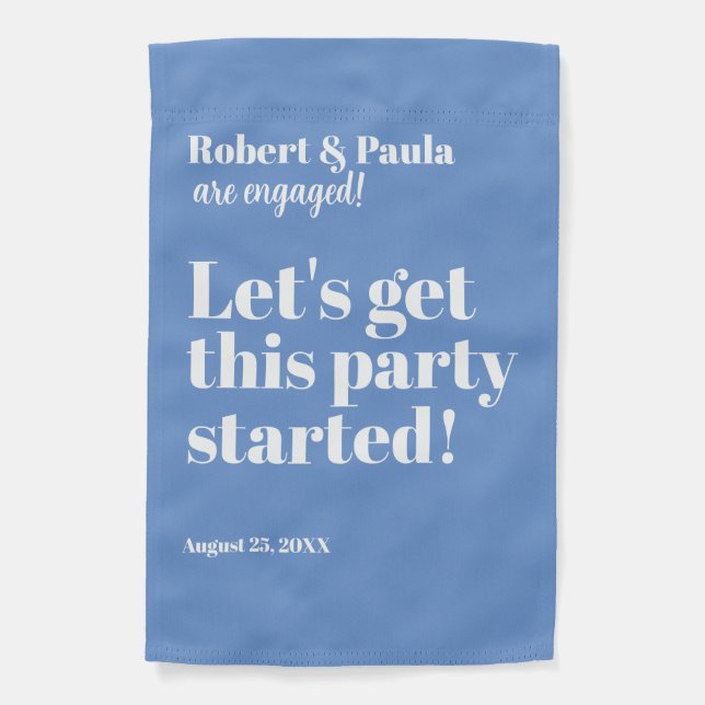 Engagement Party Outdoor Banner  House Flag (Front)