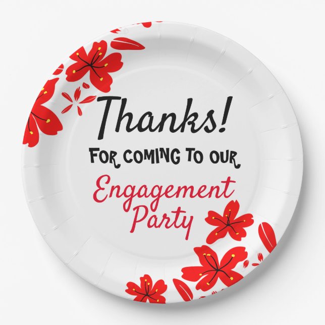 Engagement party paper plates (Front)