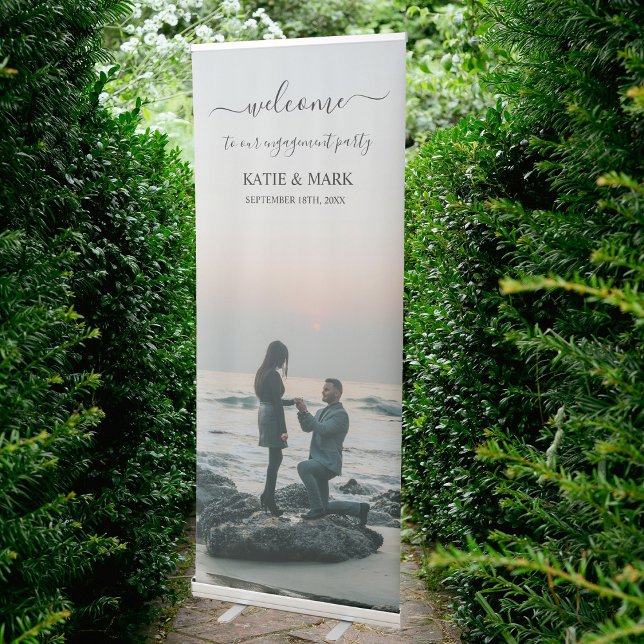 Engagement Party Photo Couples Engagement Pictures Retractable Banner (Engagement Party Photo Couples Engagement Pictures Retractable Banner)