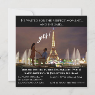 Engagement Party-Photo-Paris Backdrop- Invitation